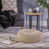 Knitted Cotton Donut Pouf - NH544403