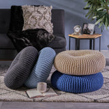 Knitted Cotton Donut Pouf - NH544403