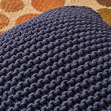 Modern Knitted Cotton Square Floor Cushion with Filling - NH598503