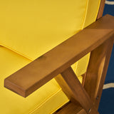 Outdoor Acacia Wood Rocking Chair Chat Set - NH235703