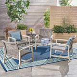 Outdoor Wood and Wicker Club Chairs - NH902503