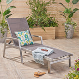 Outdoor Mesh and Aluminum Chaise Lounge - NH341503