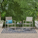 Outdoor 2 Seater Aluminum and Wicker Chat Set - NH755903