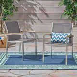 Outdoor Wicker Dining Chair with Aluminum Frame (Set of 2) - NH313503