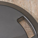 Outdoor 88lb Concrete and Plastic Circular Umbrella Base with Iron Collar, Black - NH428403