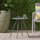 Outdoor Modern 16.5" Side Table with Steel Legs - NH999803