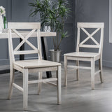 Farmhouse  Acacia Wood Dining Chairs (Set of 2) - NH058303