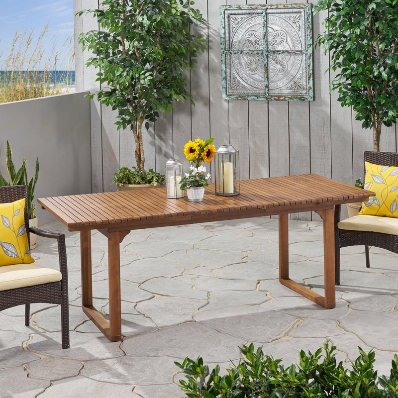 Outdoor Expandable Acacia Wood Dining Table - NH876903