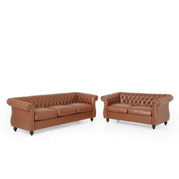 Traditional Chesterfield 2 Piece Living Room Set - NH272313