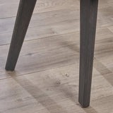 Outdoor Farmhouse Acacia Wood Side Table, Dark Gray Finish - NH853503