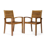 Outdoor Acacia Wood Dining Chairs (set of 2) - NH234603