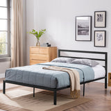Minimalistic Modern Slat Iron Queen-Size Bed Frame - NH256603