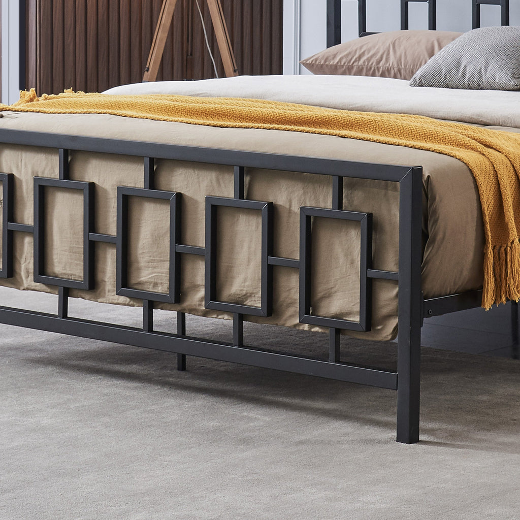Modern Iron King Bed Frame NH200113 Noble House Furniture