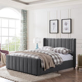 Fully Upholstered Queen Size Bed Frame - NH589603