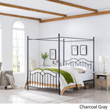 Traditional Iron Canopy Queen Bed Frame - NH003803