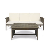 Outdoor Acacia Wood Sofa and Coffee Table Set - NH691803