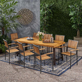 Outdoor Acacia Wood 8 Seater Dining Set - NH336903