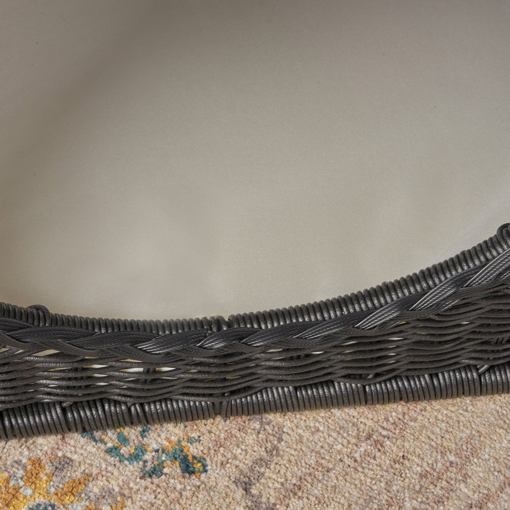 Wicker Igloo Cushioned Pet Bed NH972603 Noble House Furniture