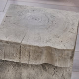 Modern Z-Shaped Lightweight Concrete Accent Side Table - NH728503