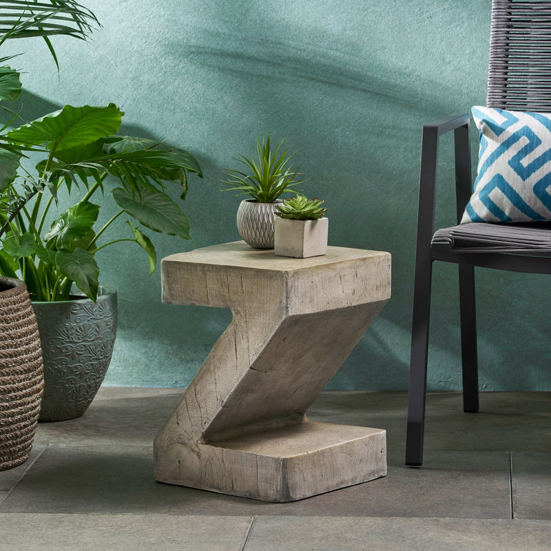 Outdoor Light-Weight Concrete Accent Table - NH438503