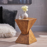 Modern Abstract Hourglass Lightweight Concrete Accent Table - NH628503