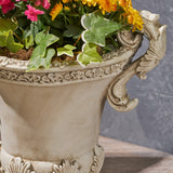 Garden Urn Planter, Roman, Botanical, Lightweight Concrete - NH314703
