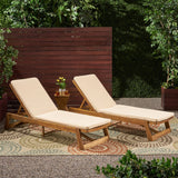 Outdoor Fabric Chaise Lounge Cushion (Set of 2) - NH387903