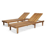 Outdoor Wooden Chaise Lounge (Set of 2) - NH470903