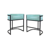 Modern Wide Bucket Upholstered Barstool - NH082603