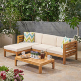 Outdoor 5 Piece Acacia Wood Sofa Set - NH552803