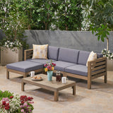 Outdoor 5 Piece Acacia Wood Sofa Set - NH552803