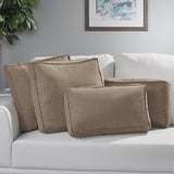 Indoor Water Resistant 18" Square Throw and 12"x20" Rectangular Lumbar Pillow Set (Set of 4) - NH460803
