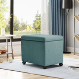 Traditional Home Office Fabric File Storage Ottoman - NH542503