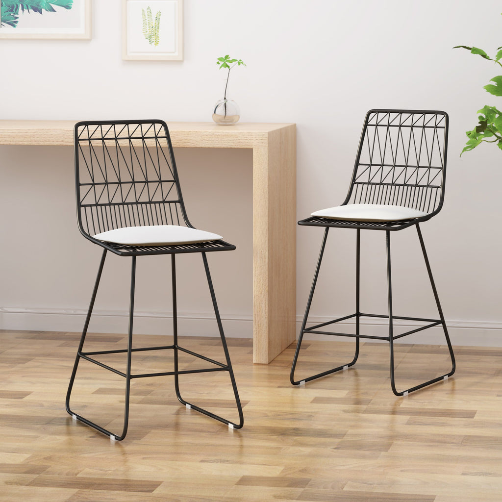 Black iron counter discount stools