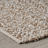 Boho Leather and Cotton Scatter Rug - NH536803
