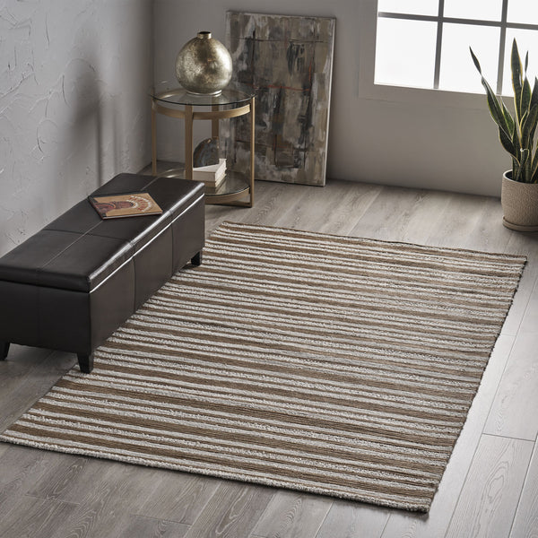 Modern Cotton and Fabric Area Rug - NH766803