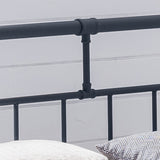 Queen-Size Iron Bed Frame, Minimal, Industrial - NH454703