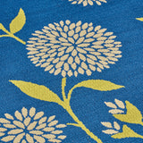 Indoor Floral  Area Rug, Blue and Green - NH946503