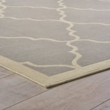 Indoor Geometric  Area Rug, Grey and Ivory - NH736503