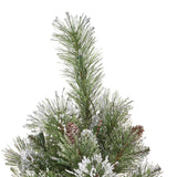 7-foot Cashmere Pine and Mixed Needles Hinged Artificial Christmas Tree with Snow and Glitter Branches and Frosted Pinecones - NH243703