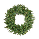 24-Inch Norway Spruce Pre-Lit Warm White LED Artificial Christmas Wreath - NH204703