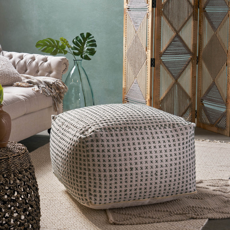 Large Square Casual Pouf - NH536703