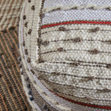 Boho Wool and Cotton Ottoman Pouf - NH120803