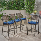 Vista Outdoor Barstool with Cushion (Set of 4)