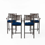 Vista Outdoor Barstool with Cushion (Set of 4)