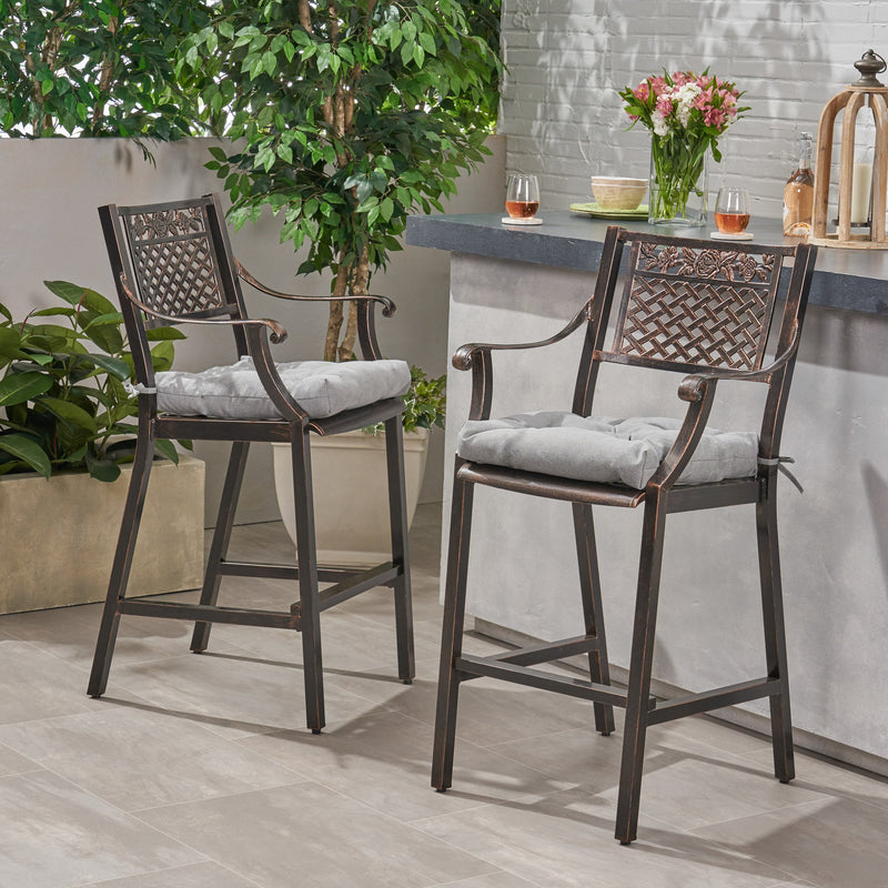 Outdoor Barstool with Cushion (Set of 2) - NH571013