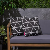 Outdoor Cushion, 17.75" Square, Modern Triangle Pattern, Contemporary - NH041703
