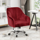 Glam Velvet Home Office Chair with Swivel Base - NH021903