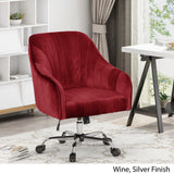 Glam Velvet Home Office Chair with Swivel Base - NH021903