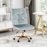 Glam Tufted Home Office Chair with Swivel Base - NH281903
